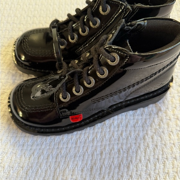 Kickers Kick Hi Zip Core Lace With Side Zip In Black Patent ( UNISEX ) - Picture 8 of 14